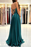 A-Line Prom Dresses Empire Dress Formal Floor Length Sleeveless Sweetheart Imitation Silk Backless with Pleats 2023