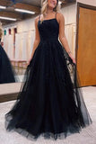 Ball Gown Prom Dresses Princess Dress Formal Sweep / Brush Train Sleeveless Spaghetti Strap Tulle with Pleats Appliques 2023 - dennisdresses