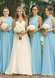 Chiffon Bridesmaid Dress A-Line/Princess One-Shoulder Long/Floor-Length