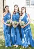 Chiffon Bridesmaid Dress A-Line/Princess One-Shoulder Long/Floor-Length