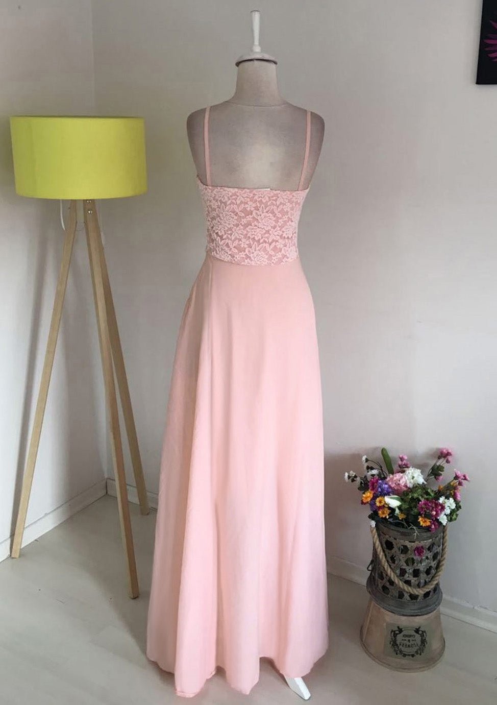 Chiffon Prom Dress A-Line/Princess Sweetheart Long/Floor-Length With Lace - dennisdresses