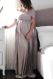 One Shoulder Formal Maternity Dress for Baby Shower - dennisdresses