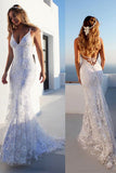 Mermaid / Trumpet Prom Dresses Open Back Dress Wedding Guest Court Train Sleeveless V Neck Lace with Embroidery 2023